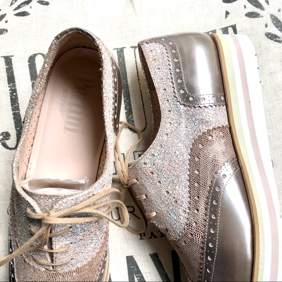 Pertini Classic Oxford shoes , Rose Gold , Size 40 (9) - Picture 6 of 13